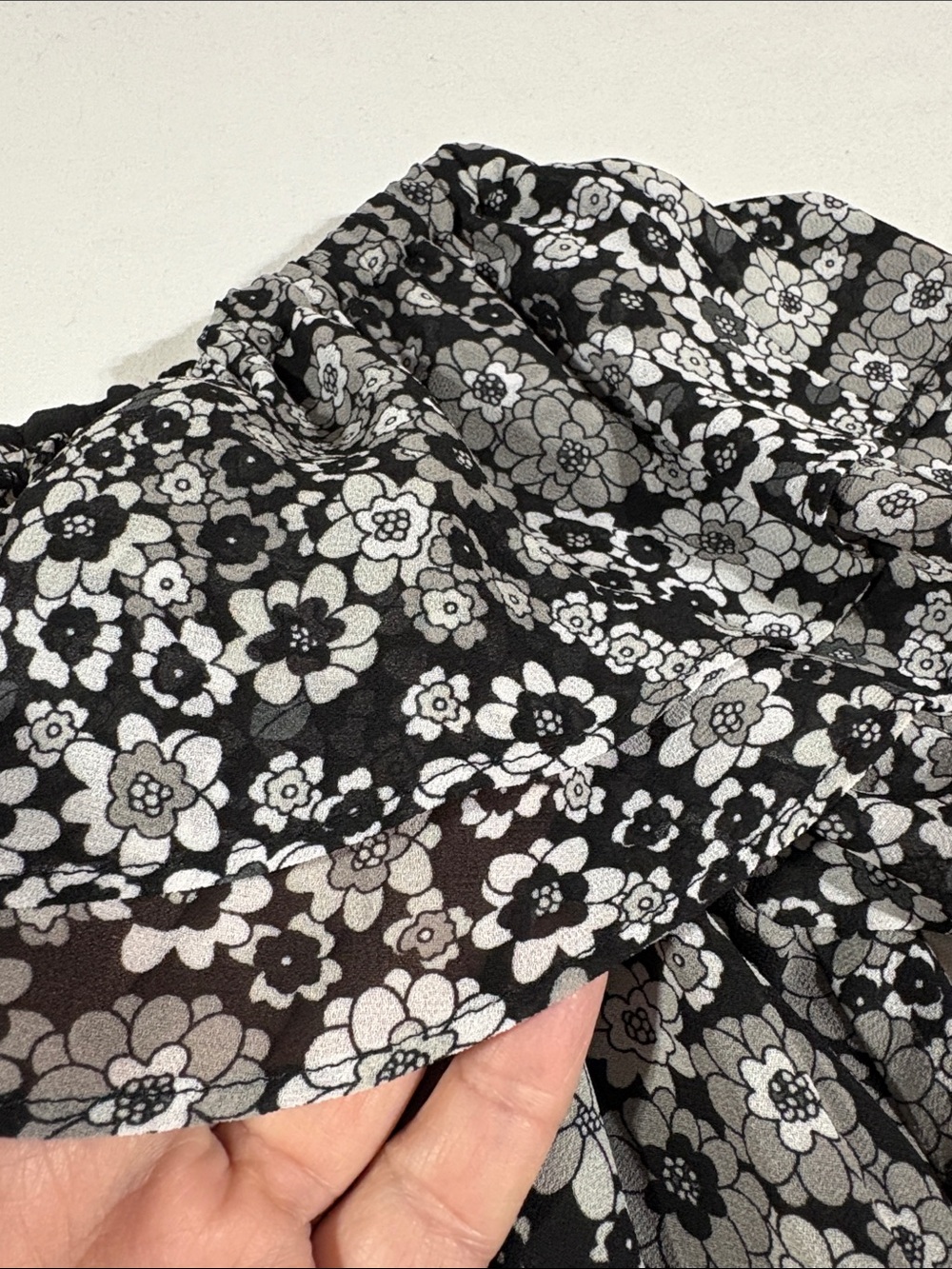 Michael Kors Blouse Floral Off-Shoulder Large - Picture 13 of 15